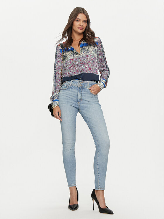 Guess Guess Teksad W4YA34 D52U0 Sinine Skinny Fit