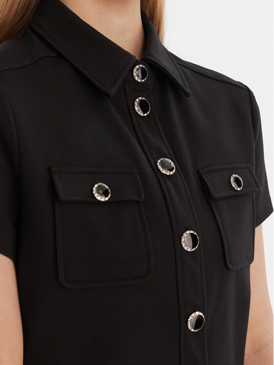 Guess Guess Košeľa W6RH83 KCMU2 Čierna Regular Fit