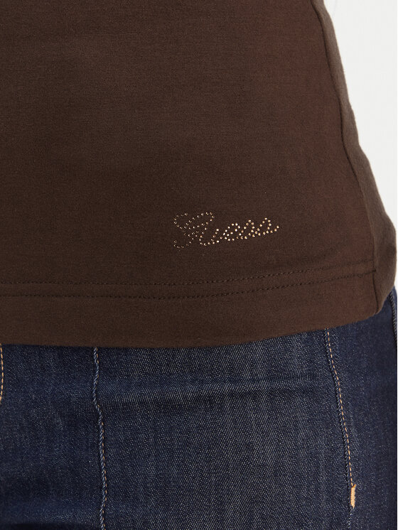 Guess Guess Majica W6RP16 KD012 Smeđa Regular Fit