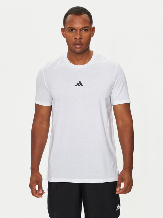 adidas Maglietta tecnica Designed for Training IS3808 Bianco Slim Fit Modivo
