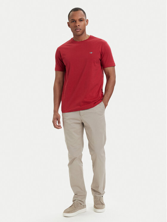 Gant Gant T-Shirt Shield  2003184 Rot Regular Fit