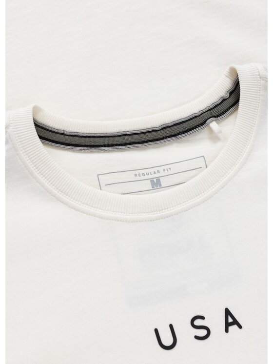 PITBULL PITBULL T-Shirt USA CAL Biały Regular Fit