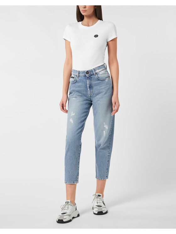 PHILIPP PLEIN PHILIPP PLEIN Jeansy 26291 Niebieski Mom Fit