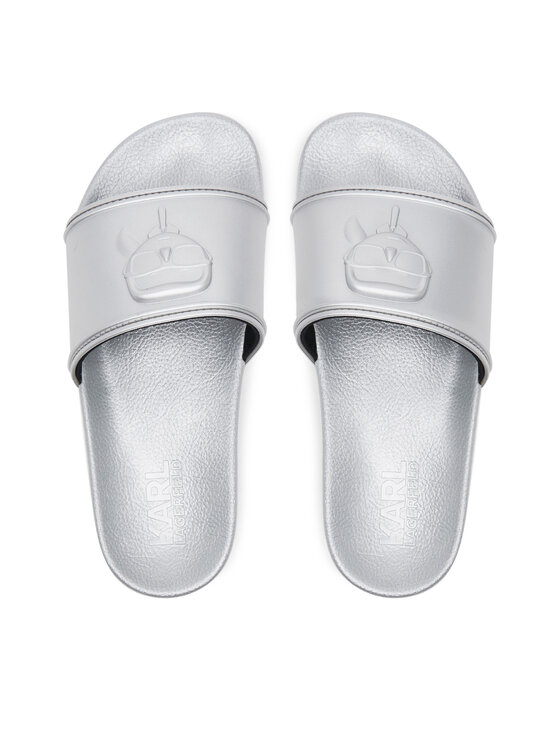 KARL LAGERFELD KARL LAGERFELD Šľapky Kondo 2.0 KL80919M Strieborná