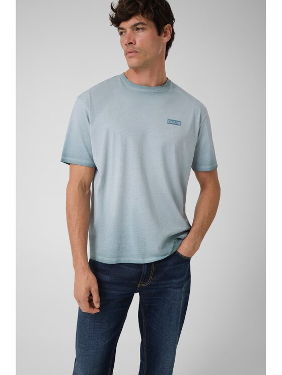 Guess Guess T-Shirt 184006 Modrá Classic Fit