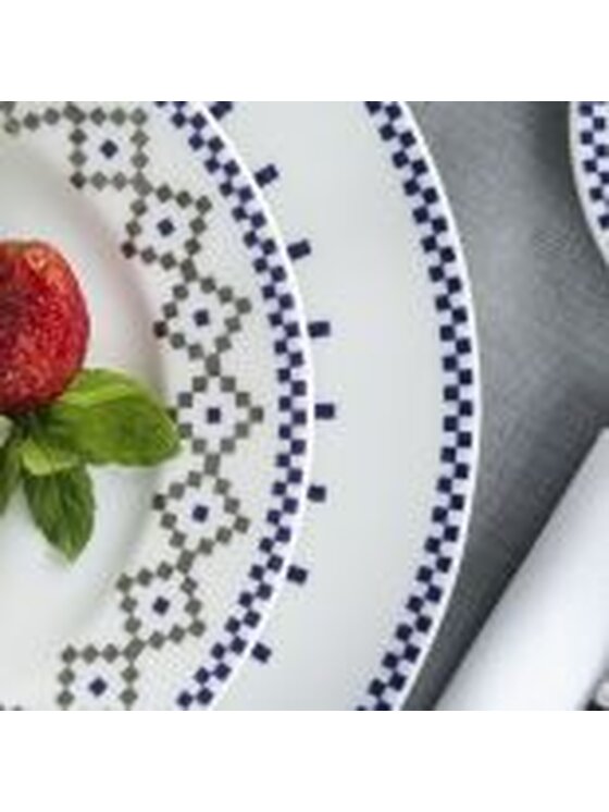 Ćmielów Design Studio Ćmielów Design Studio Zestaw obiadowy Folk Fusion Norwegia Granatowy