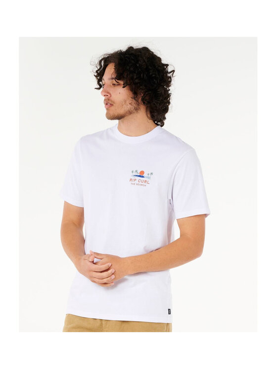 Rip Curl Rip Curl T-Shirt Aots - Cody Welsh Tee Biały Relaxed Fit