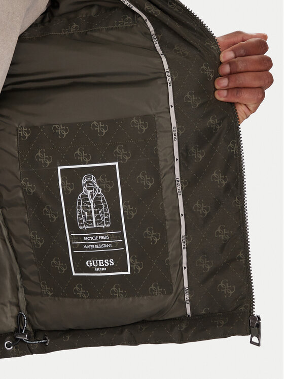 Guess Guess Ziemas jaka M5BL0B W2322 Zaļš Relaxed Fit