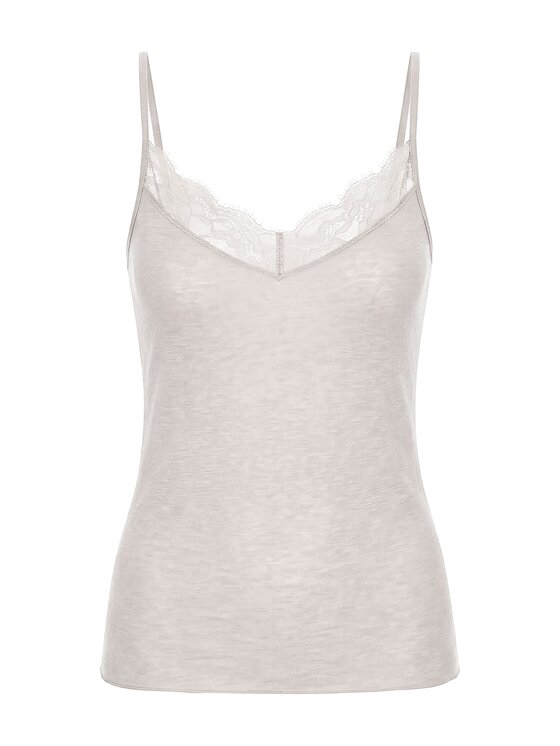 Esotiq Esotiq Bluzka 46064 Beżowy Regular Fit