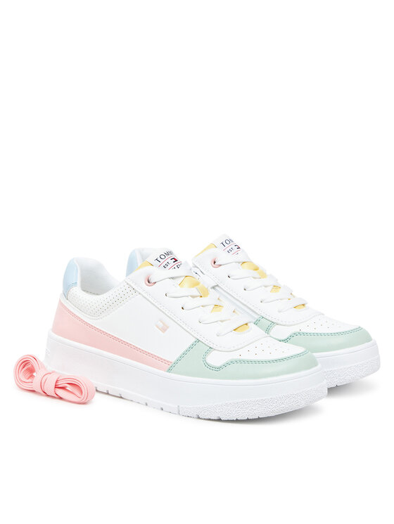 Tommy Hilfiger Tommy Hilfiger Снікерcи Low Cut Lace-Up Sneaker T3A9-33740-1355 S Білий