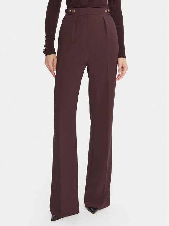 Elisabetta Franchi Elisabetta Franchi Szövet nadrág PA-099-56E2-V390 Bordó Regular Fit