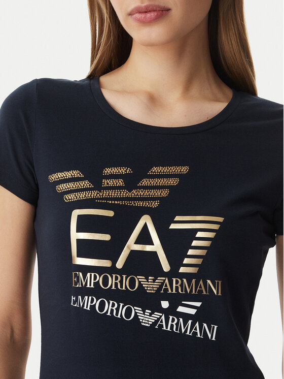 EA7 Emporio Armani EA7 Emporio Armani T-Shirt 7W000977 AF10373 UB102 Granatowy Regular Fit