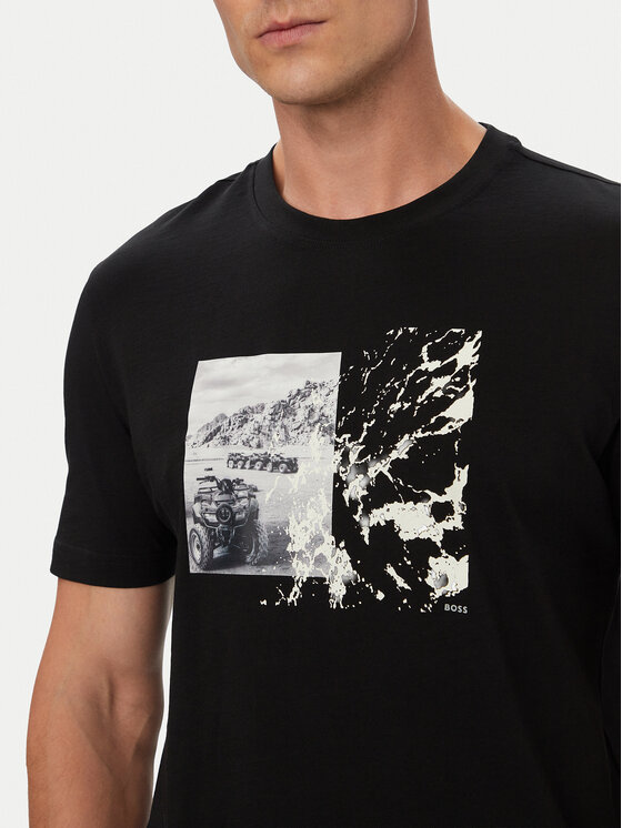 BOSS BOSS Tricou Te Motors 50566627 Negru Regular Fit