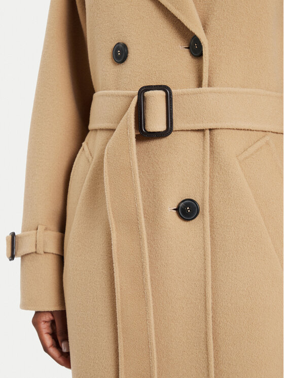 Weekend Max Mara Weekend Max Mara Płaszcz wełniany Natale 2425016021 Beżowy Regular Fit