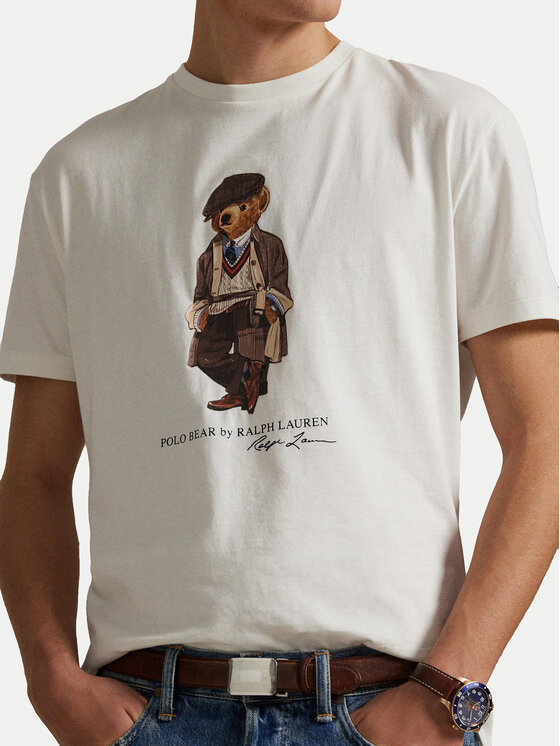 Polo Ralph Lauren Polo Ralph Lauren T-Shirt 710P00085001 Λευκό Custom Slim Fit