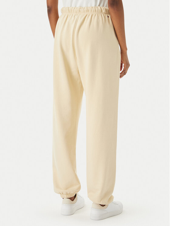 Tommy Hilfiger Tommy Hilfiger Pantaloni trening Logo Embroidery WW0WW49706 Bej deschis Regular Fit