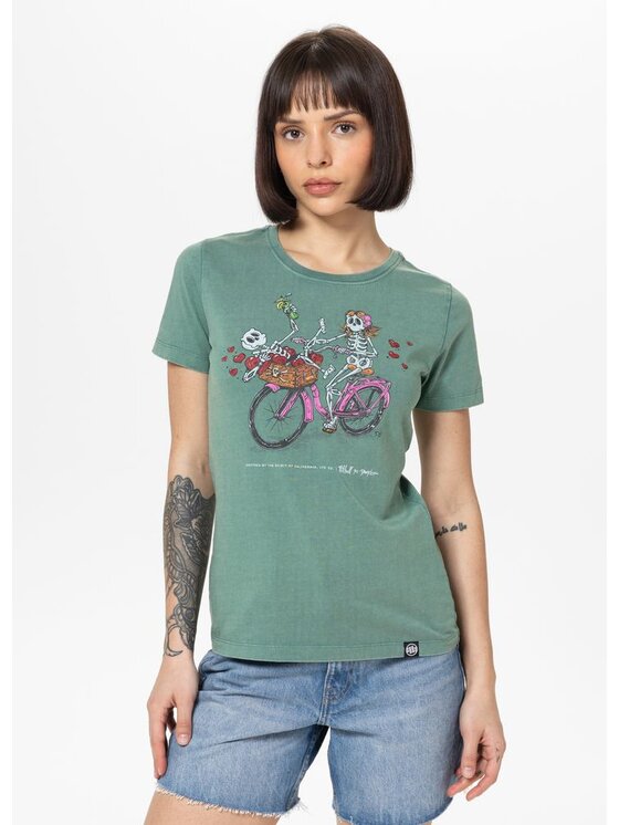 PITBULL PITBULL T-Shirt CRUISINANDBOOZIN Zielony Regular Fit
