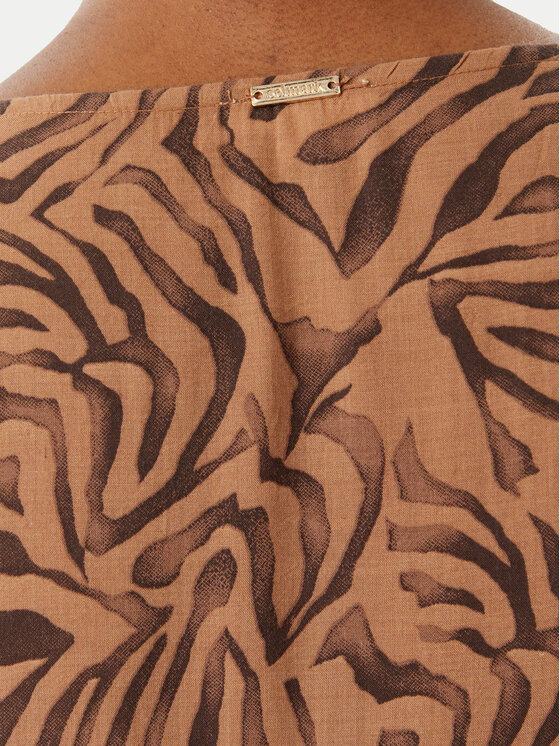Selmark Selmark Sukienka plażowa BN798 Brązowy Regular Fit