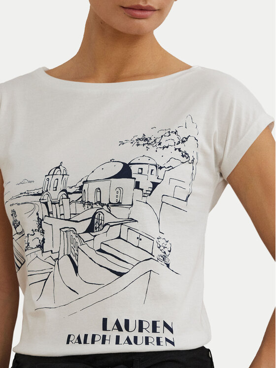 LAUREN RALPH LAUREN LAUREN RALPH LAUREN T-Shirt 200971072002 Bílá Relaxed Fit