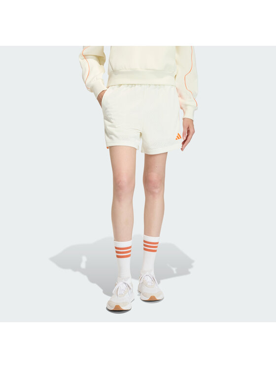 adidas adidas Szorty materiałowe 158962 Biały Loose Fit