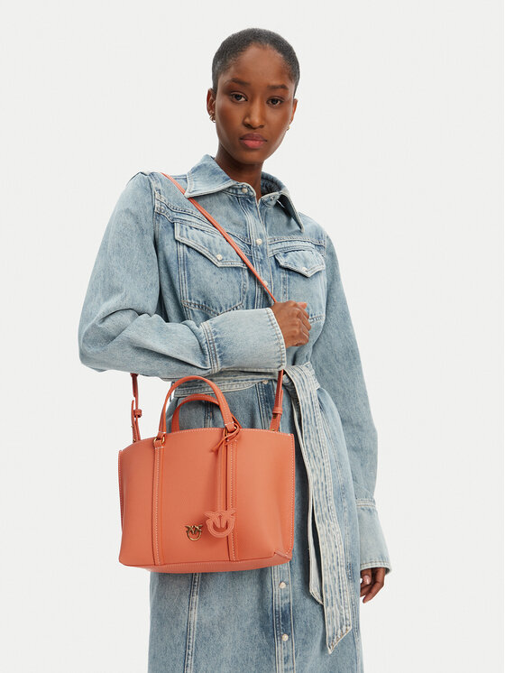 PINKO PINKO Torbica Carrie Shopper Classic AI 24-25 PLTT 102833 Narančasta