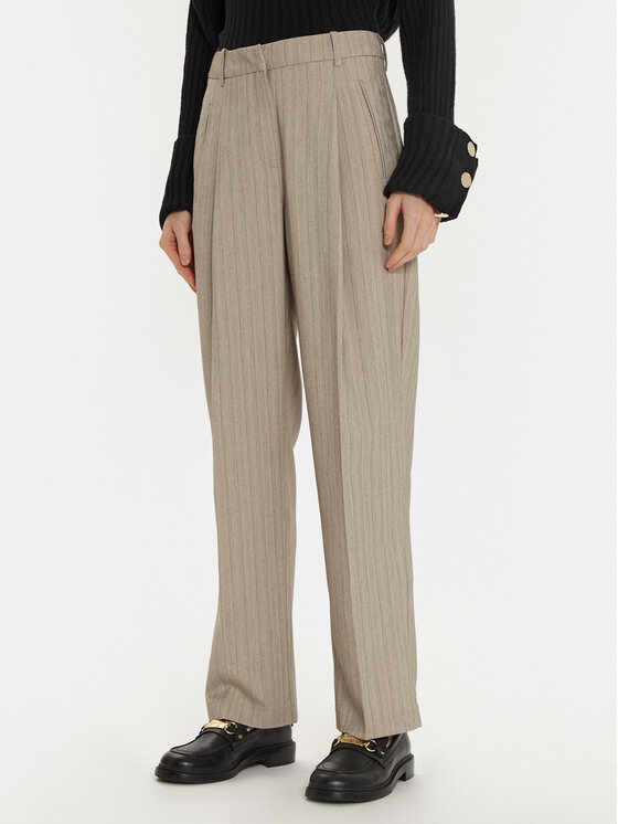 Vero Moda Vero Moda Medžiaginės kelnės Meli 10319631 Smėlio Straight Fit