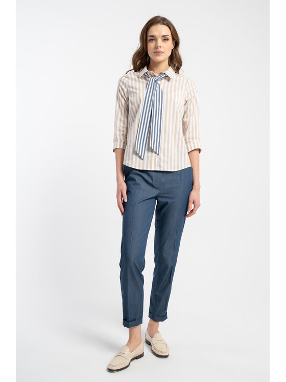 CLICK CLICK Πουκάμισο 10-6853 Μπεζ Classic Fit