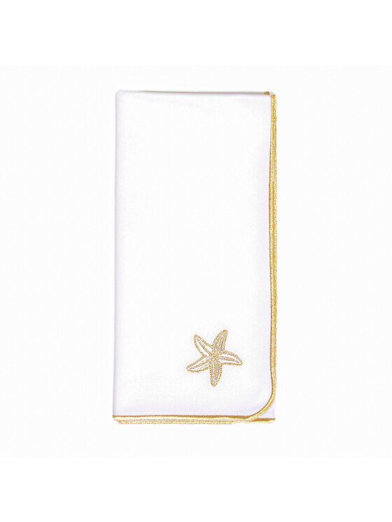Roseberry Home Roseberry Home Serwetki Haftowana Starfish z motywem rozgwiazdy Złoty
