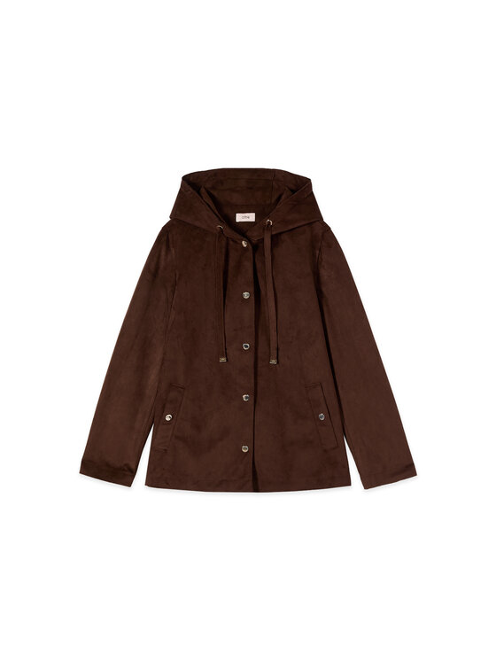 Oltre Oltre Kurtka z imitacji skóry R313R002549N022 Brązowy Regular Fit