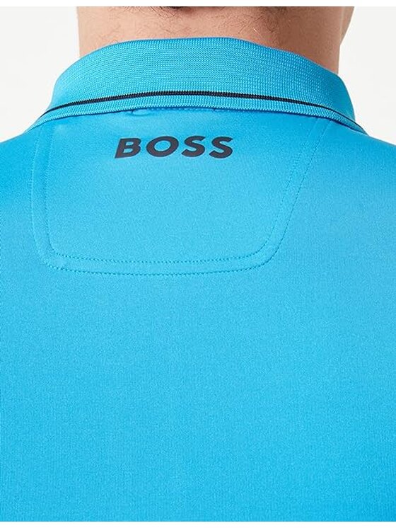 BOSS Boss Polo 50506203-442 Turkusowy Slim Fit