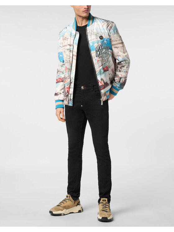 PHILIPP PLEIN PHILIPP PLEIN Kurtka bomber 24995 Kolorowy Regular Fit