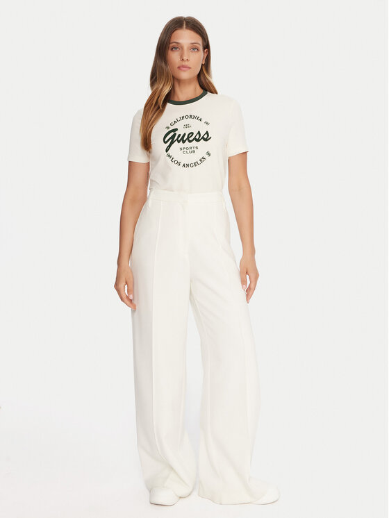 Guess Guess Тишърт V5BI03 J1314 Бежов Slim Fit