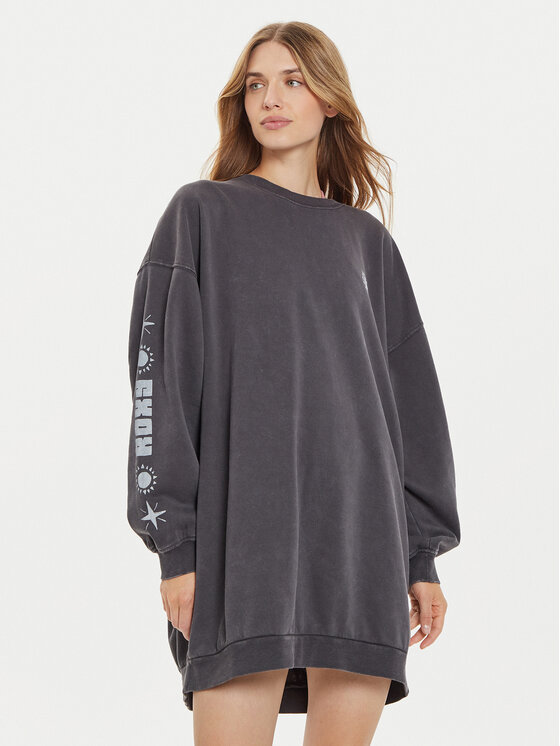 Roxy Úpletové šaty Daydreamer ERJKD03509 Sivá Relaxed Fit