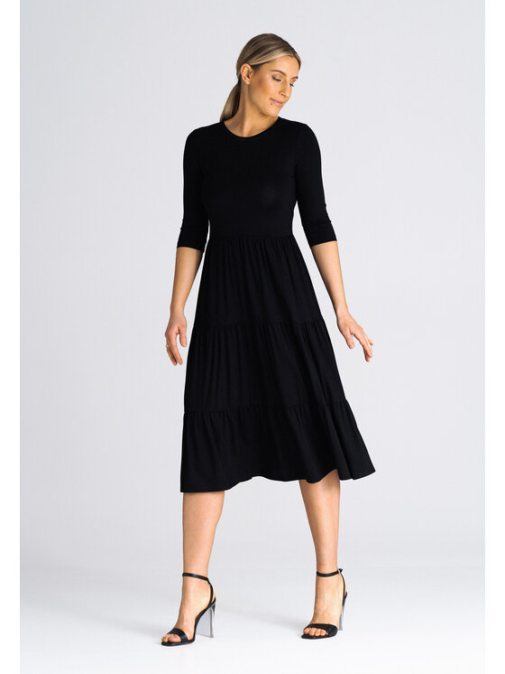 FIGL FIGL Vestito da giorno SUKIENKA M943 Nero Regular Fit