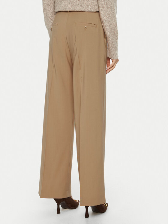 Weekend Max Mara Weekend Max Mara Spodnie palazzo Visivo 2515131041 Beżowy Wide Leg