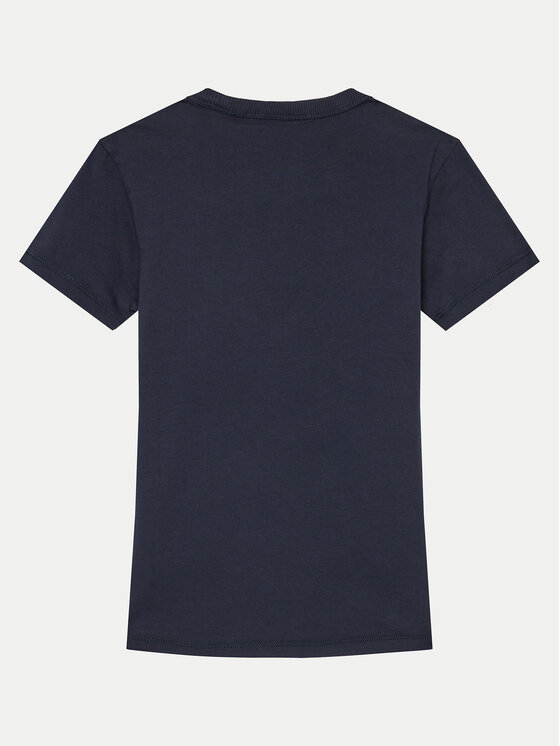 Napapijri Napapijri T-Shirt Chamois NP0A4HYL M Granatowy Regular Fit