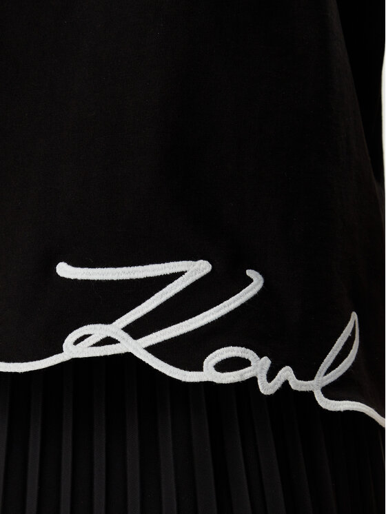 KARL LAGERFELD KARL LAGERFELD T-särk B2W17018 Must Regular Fit