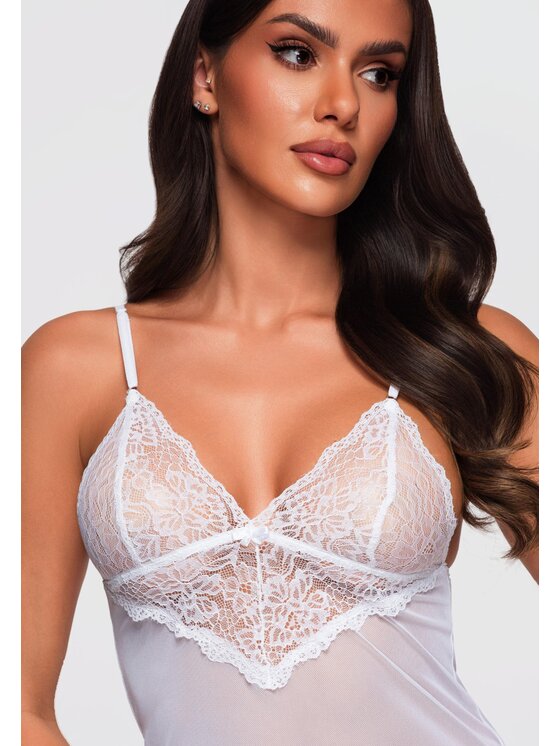 Ombre Ombre Piżama LW-NWNS-0103 Biały Regular Fit