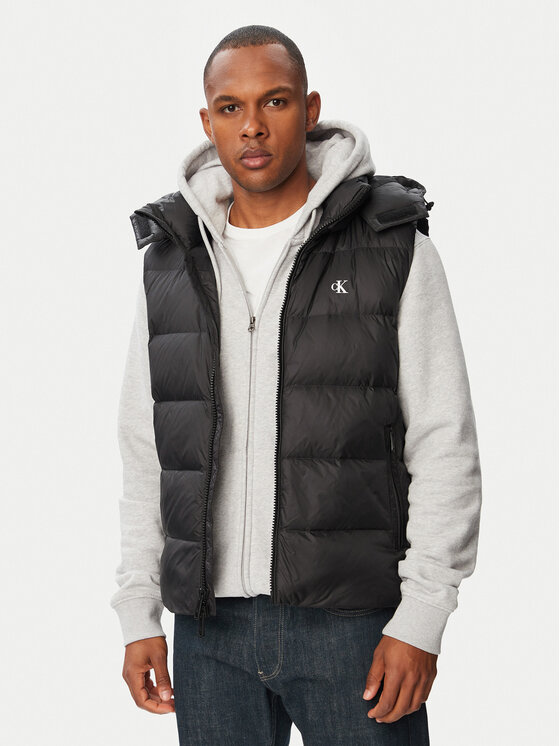 Calvin Klein Jeans Vestă elegantă LV04RG514G Negru Regular Fit