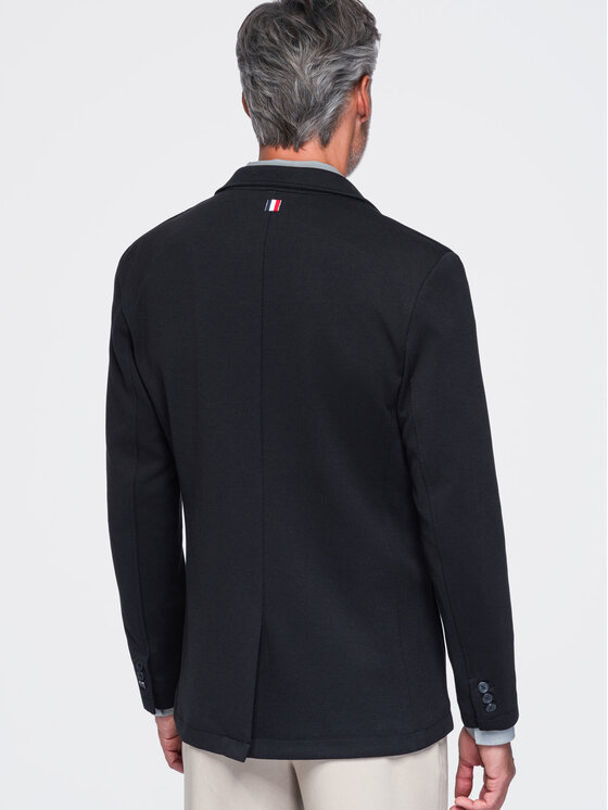 Ombre Ombre Marynarka M165 Czarny Slim Fit