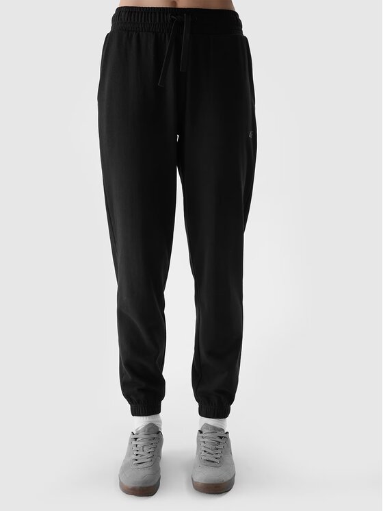 4F 4F Παντελόνι φόρμας 4FWMM00TTROF1138-20S Μαύρο Regular Fit