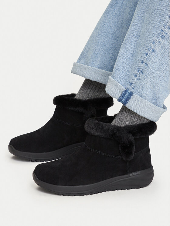 Skechers Skechers Śniegowce Waterproof Relaxed Fit: On-The-GO Stellar - Cozy Step 144745/BBK Czarny