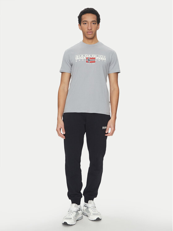 Napapijri Napapijri Тишърт S-Aylmer NP0A4HTO Сив Regular Fit