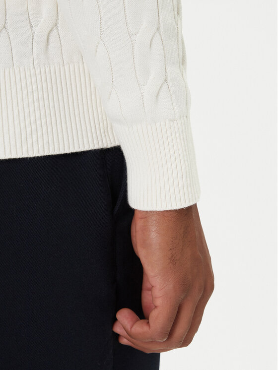 Tommy Hilfiger Tommy Hilfiger Sweter MW0MW33132 Écru Regular Fit