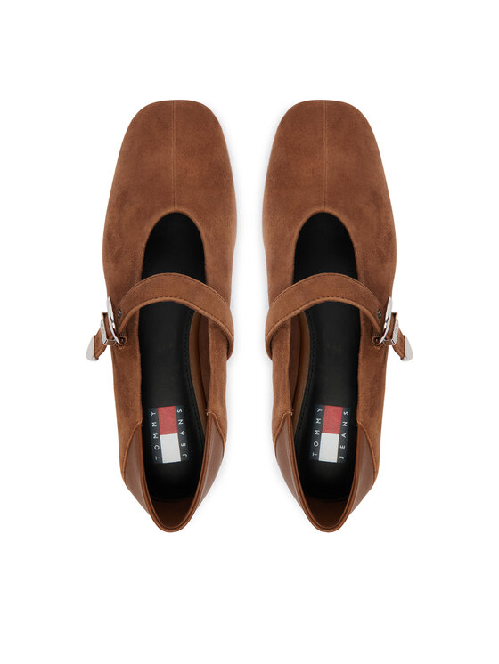 Tommy Jeans Tommy Jeans Balerīnas Tjw Ballerina Suede EN0EN03067 Brūns