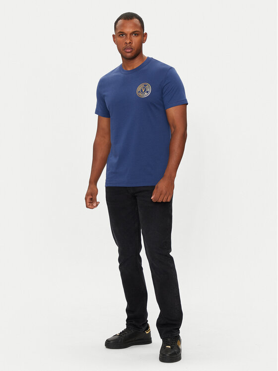Versace Jeans Couture Versace Jeans Couture Majica 77GAHT00 CJ00T Modra Slim Fit