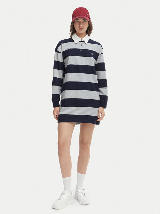 Calvin Klein Jeans Calvin Klein Jeans Vsakodnevna obleka LV047F214G Pisana Loose Fit