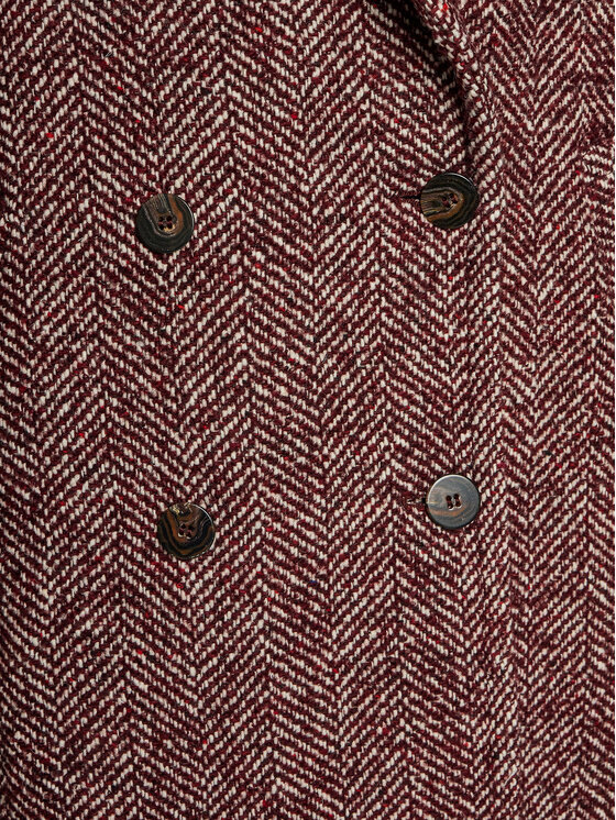 MVP Wardrobe MVP Wardrobe Vlněný kabát Spiga Over MVPI3CP018.0PN0052 Bordó Over Fit