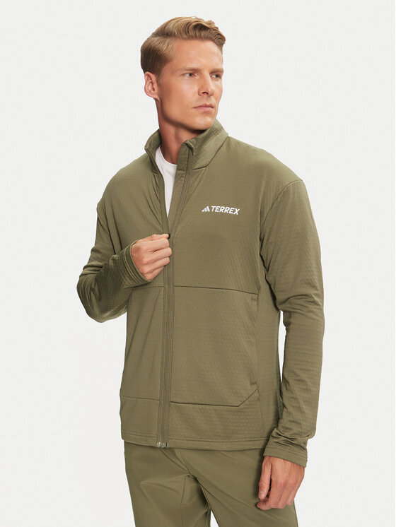 adidas Funkčná mikina Terrex Multi Light IQ3742 Zelená Slim Fit