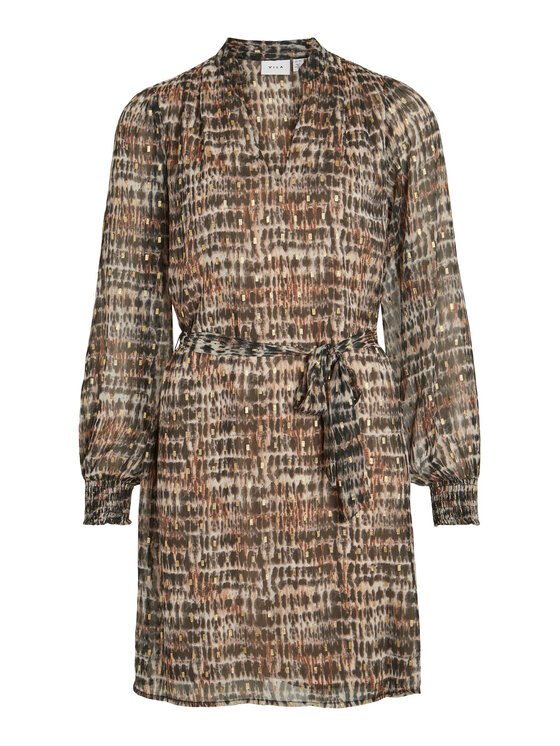 Vila Vila Kleid für den Alltag Falia 14087649 Beige Regular Fit